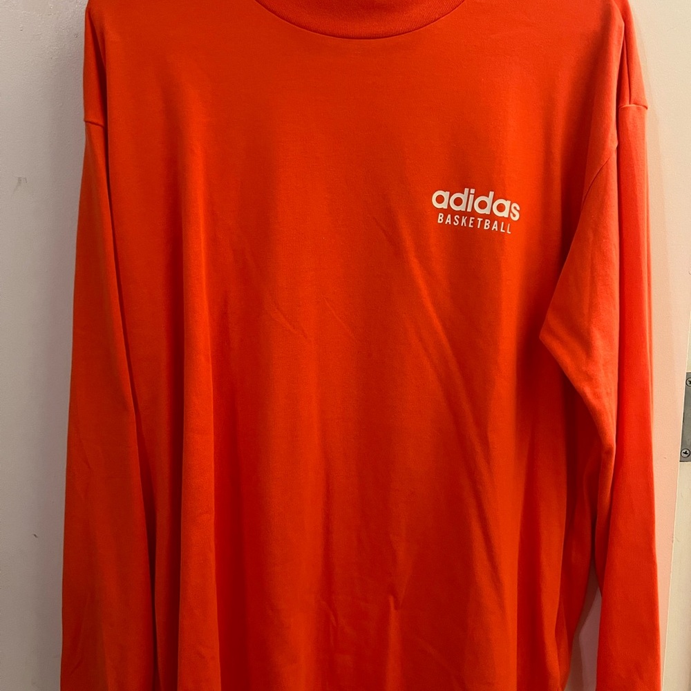 Adidas Men's Bold Orange Long Sleeve Tee